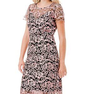 NWT Aspeed Design D713 Embroidered Wedding Guest Dress BK-Mauve Size 3XL